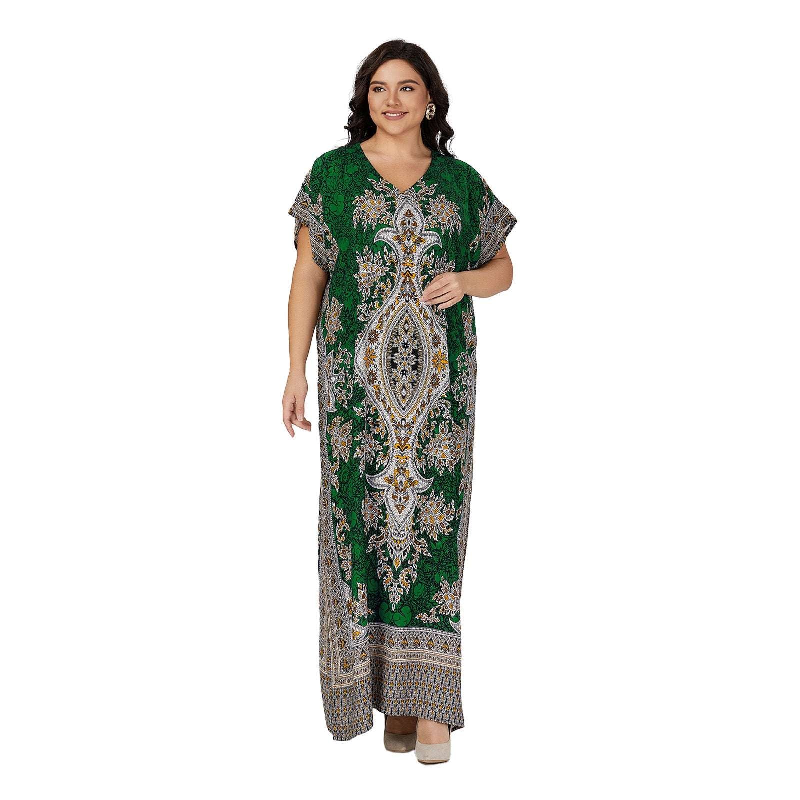 PlusSize Moroccan Traditional Dress Abaya For Women's Kaftan African Beach Dash image 3