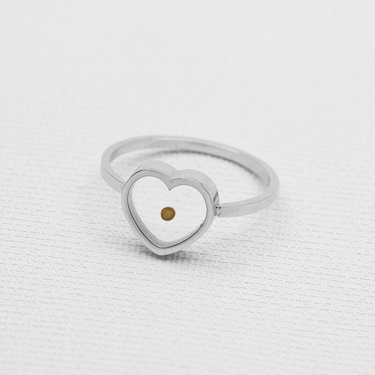 VILLWICE Religious Faith Mustard Seed Ring Women Girls Stainless Steel Gold image 0