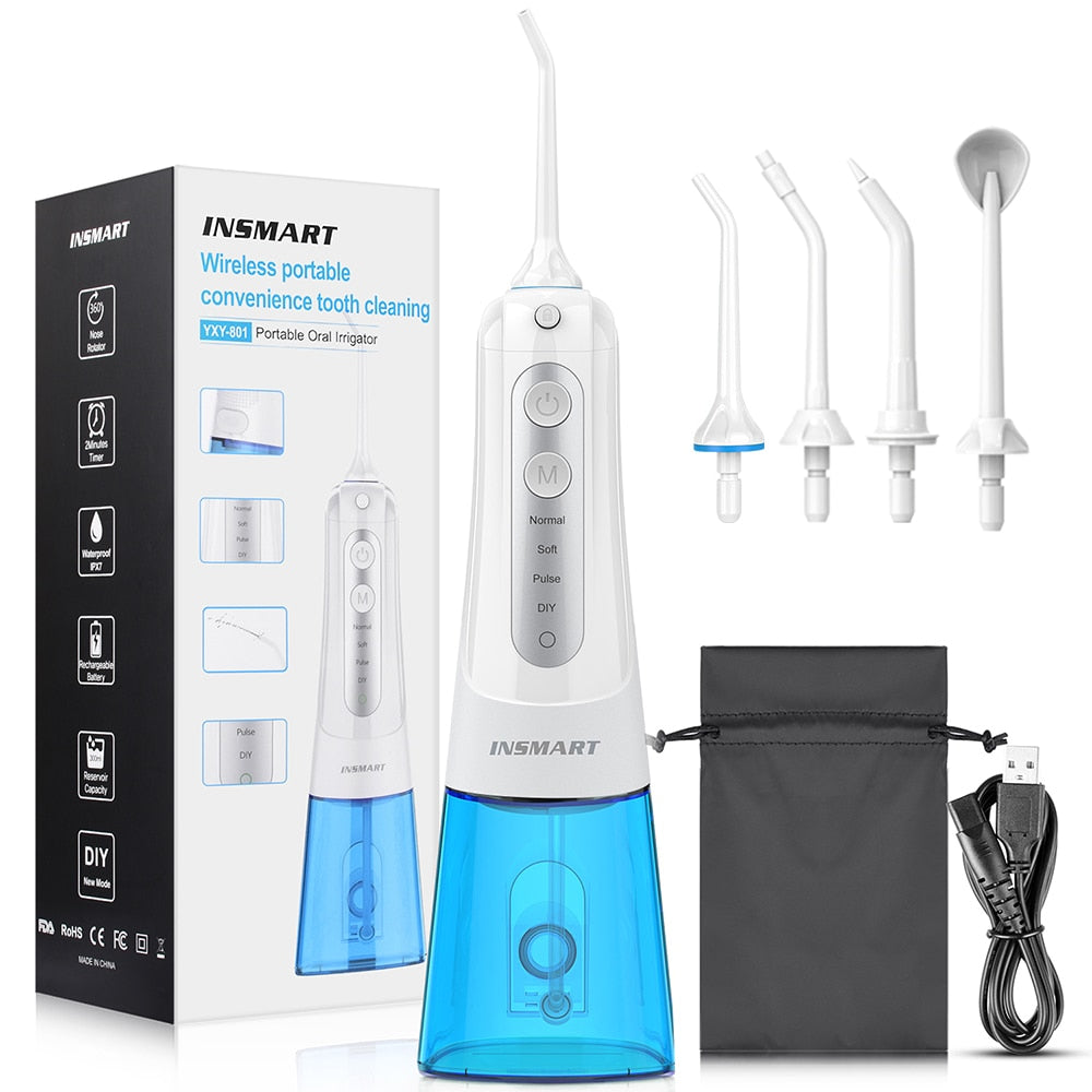 INSMART Oral Irrigator Dental Water Flosser Teeth Whitening Waterproof Portable image 3