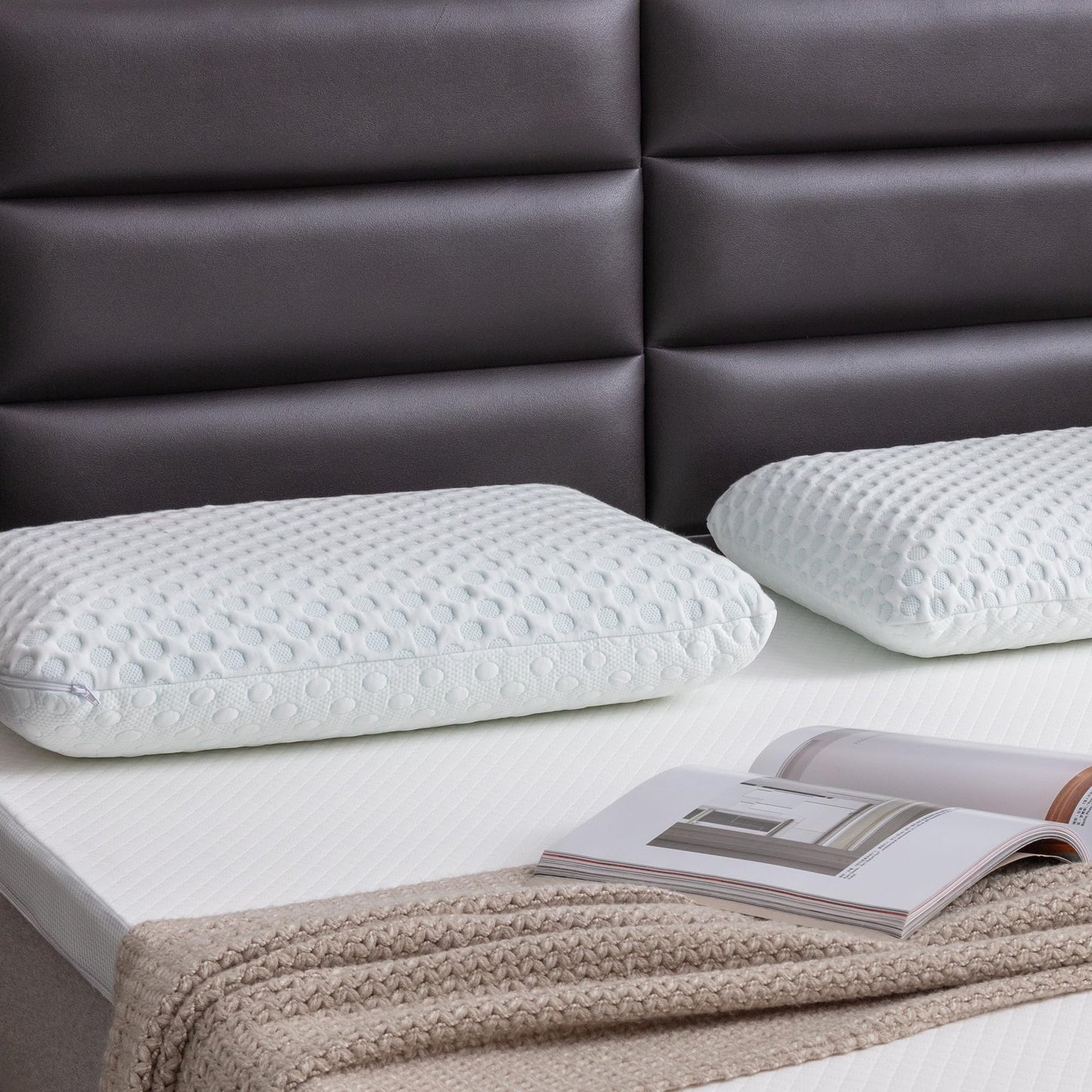 Hcore 2 Pack Gel Memory Foam Pillows Firm Pillow Dual-Sided Cooling & Cozy Wash image 4