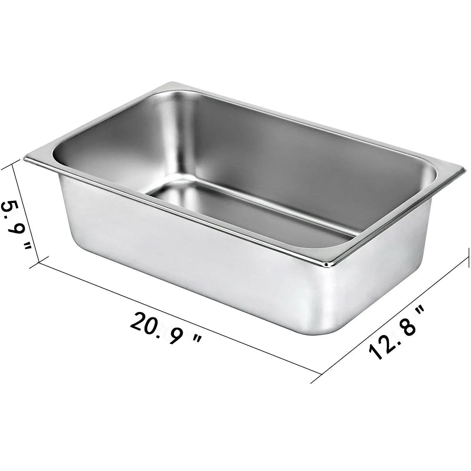 VEVOR Buffet Chafing Dishes 8.5L-20.5L Gastronorm Pans Steam Table Pans Tray St image 5