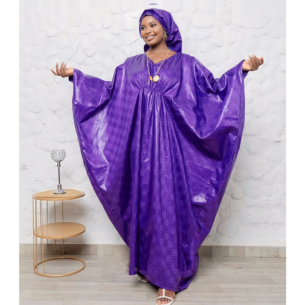 Mix Size African Bazin Rich Dress Winter Robe For Noble Lady Wedding Party Gown image 1