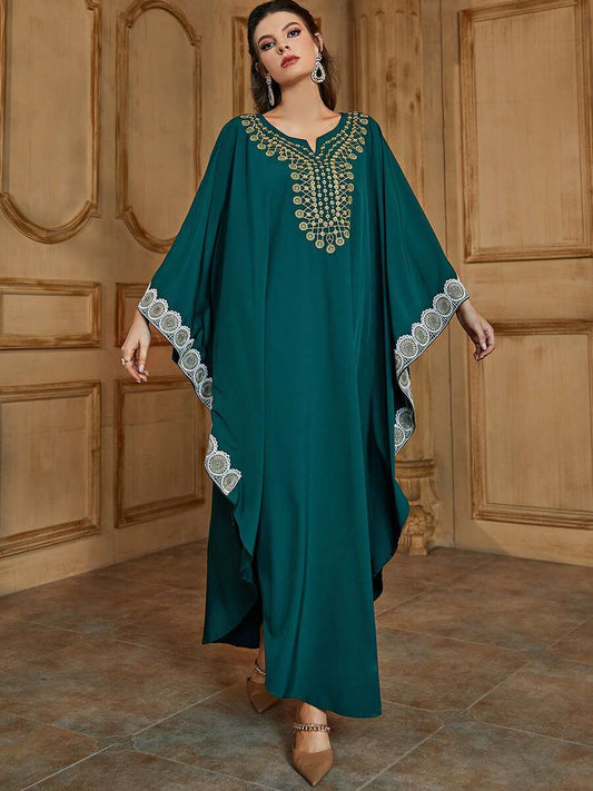 Eid Mubarak Abaya African Dresses For Women Dubai Turkey Muslim For Women image 0