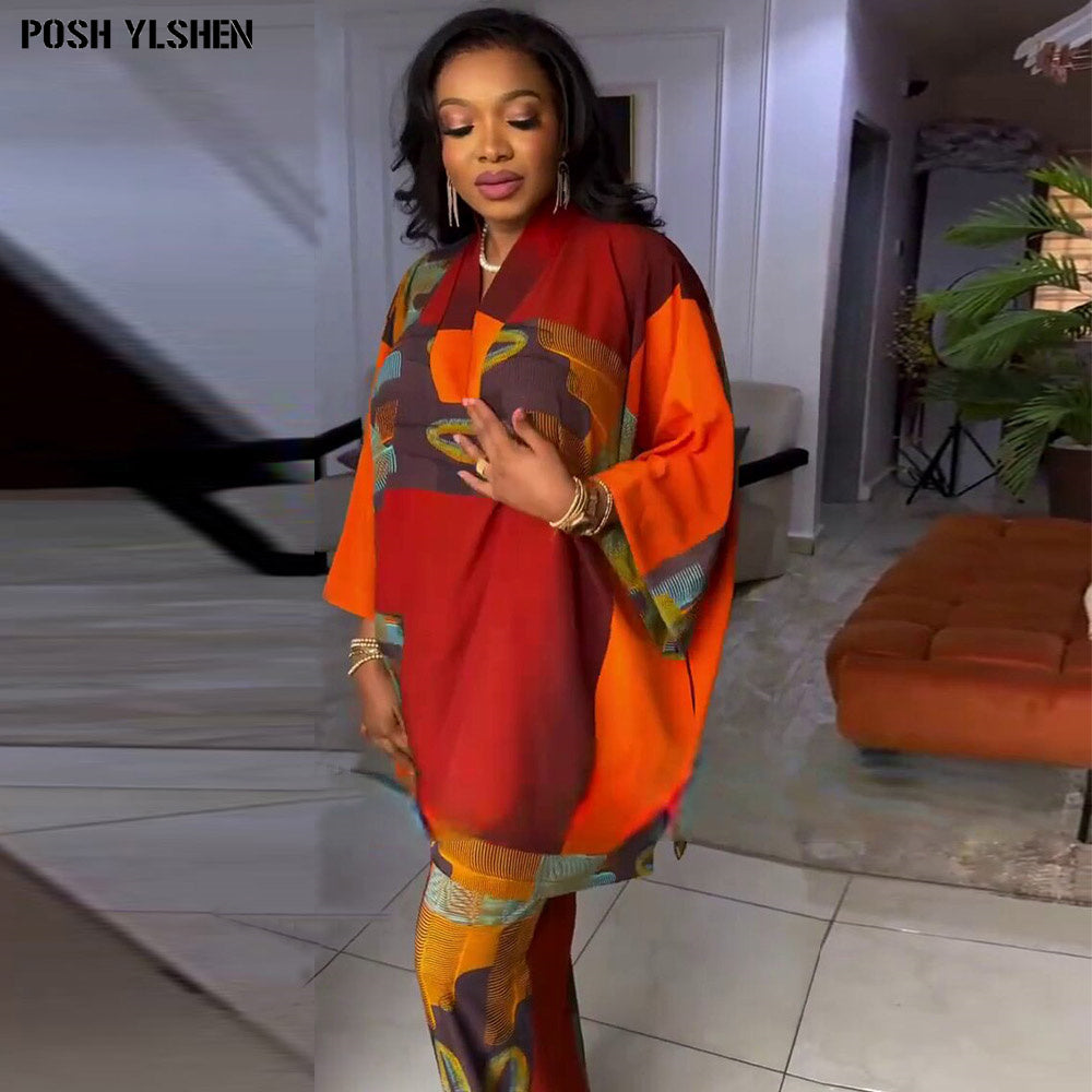 Two Piece Set Clothes for Women African Print Dresses Vacation Outfits 2024 Top image 2