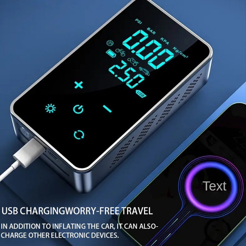 Car air pump Wireless digital display smart air pump touch screen air pump tire image 1