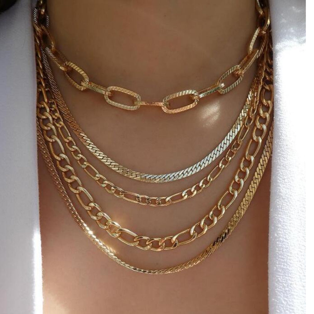 bls-miracle Bohemia Gold Color Multiple Styles Necklace For Women Trendy Multi- image 31