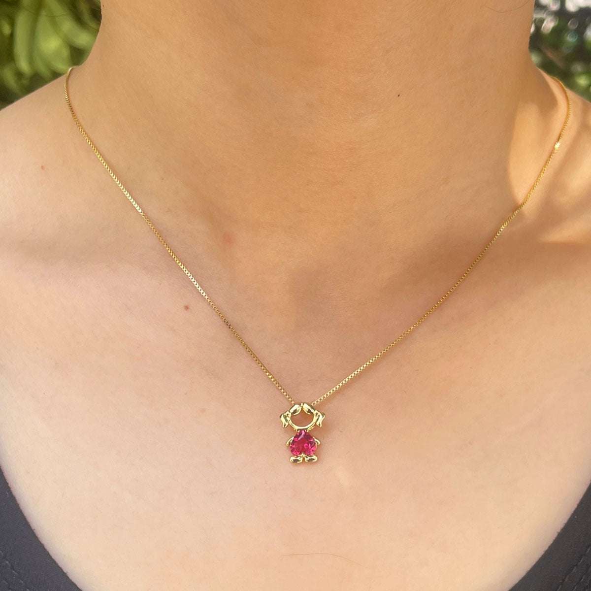 MHS.SUN Fashion Boys And Girls Charm Necklace Gold Plated ZC Zircon Hollow Pend image 6