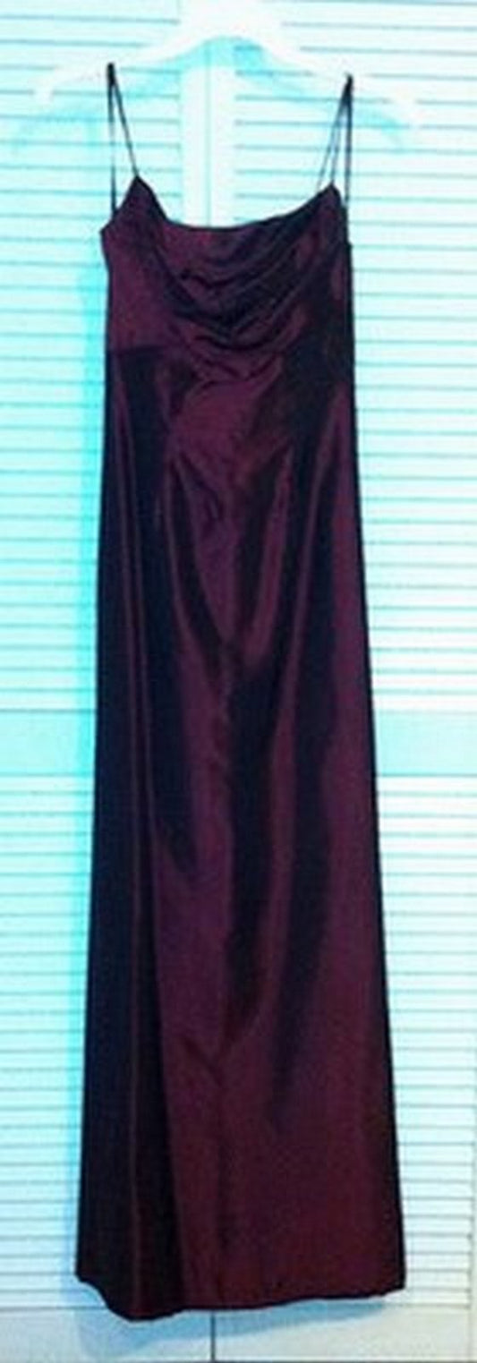 Watters & Watters Women Dress Taffeta Maroon Red Lined Size 10 image 0