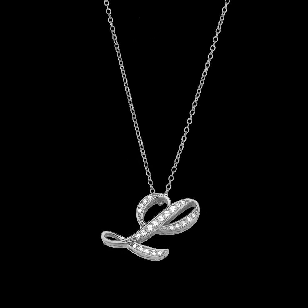 ANDYWEN 925 Sterling Silver Gold Long Chain Alphabet 26 Leter A W Pendant K H I image 41