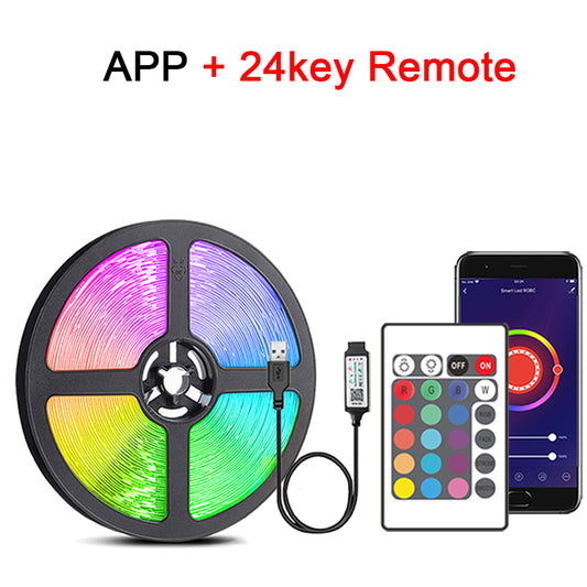 Led Lights for Room RGB 5050 Led Strip with Remote Control Color Changing RGB T image 0