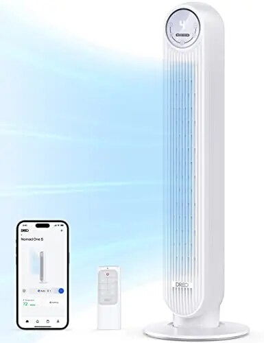 Smart Oscillating Quiet Fans Blow Cold Air, Standing Cooling Floor Bladeless Fa image 2