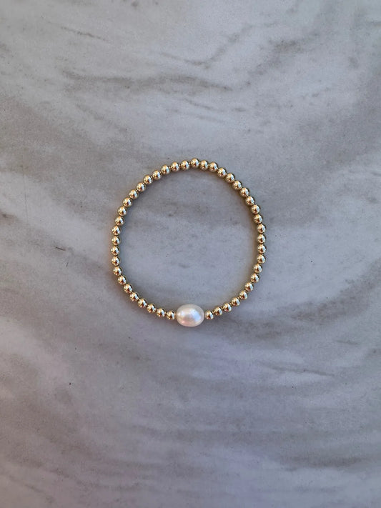 CCGOOD Freshwater Pearl Bracelets Gold Plated 18 K Beaded Shell Bracelet for Wo image 0