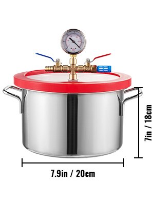 VEVOR Vacuum Chamber 1.5 /2 /3 /5 Gallon Stainless Steel Vacuum Degassing Chamb image 5