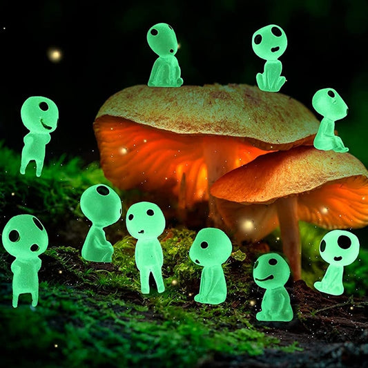 Ghibli Kodama Luminous Elf Tree Dolls Micro Landscape Figure Ornament Outdoor G image 0