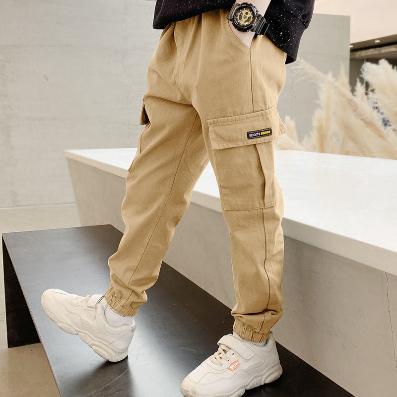 2024 New Spring Autumn Boys Pants Casual Long Style Trousers For Kids 3- 12 Yea image 4