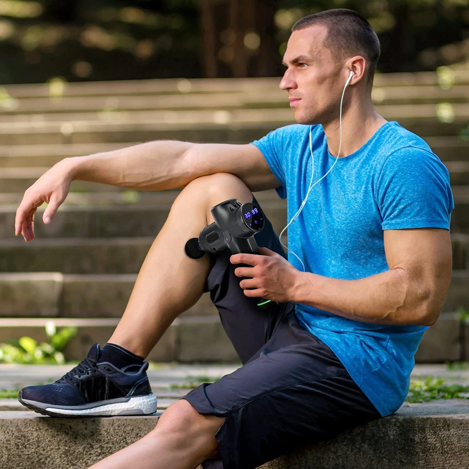 Deep Tissue Massage Gun For Muscle Pain Relief LCD Display Adjustable Speeds image 5