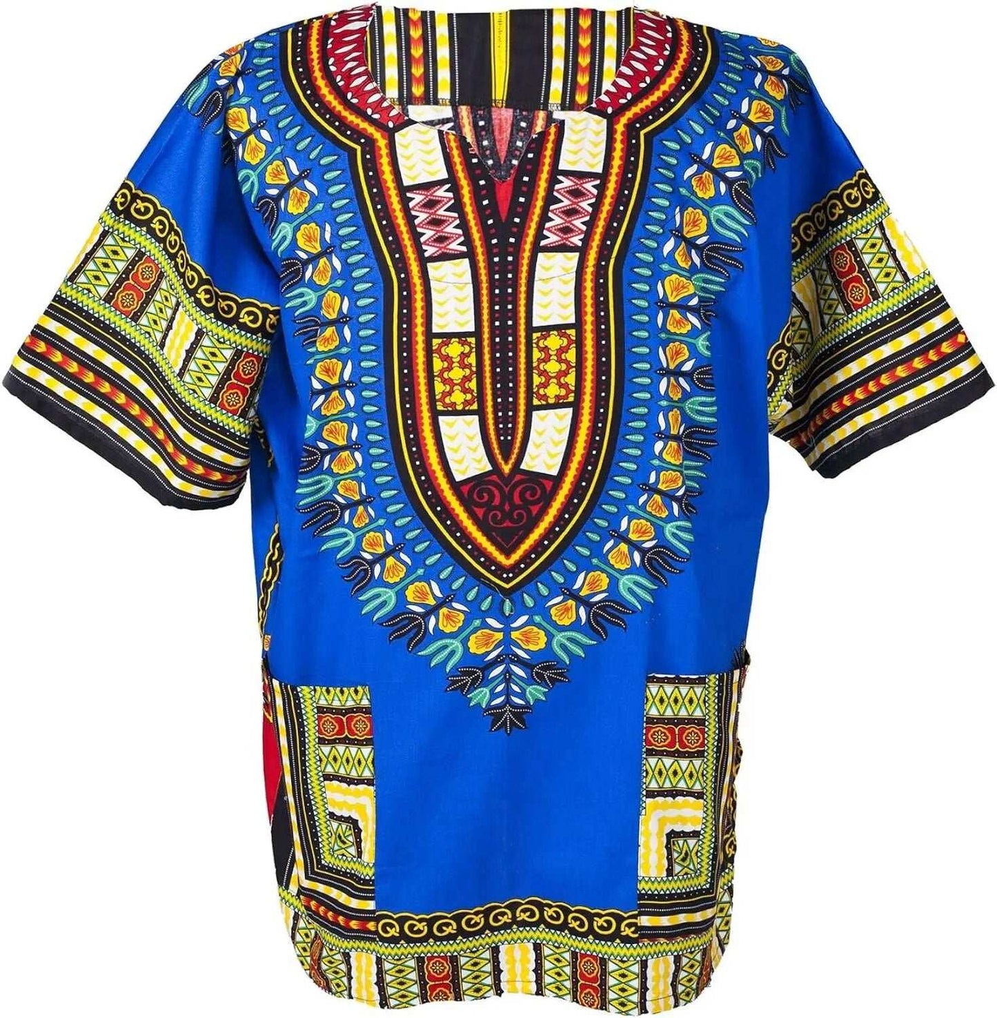 Traditional African Unisex Dashiki Shirt Color Tribal Festival Hippie Unisex Br image 0