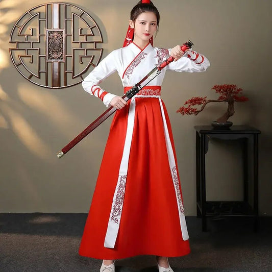 Streetwear Casual Chinese Traditional Dress Chinese Hanfu Dress Women Clothing image 0