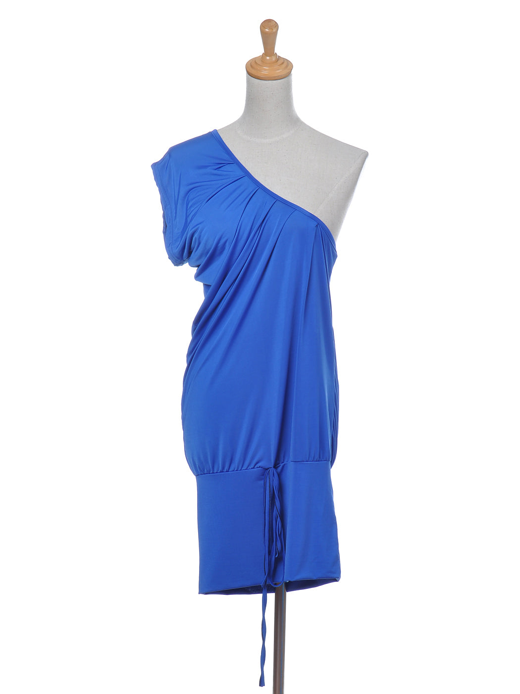 Summer Women Fit Blue One Shoulder Short Sleeve Hot Classy Tunic Party Dress image 3