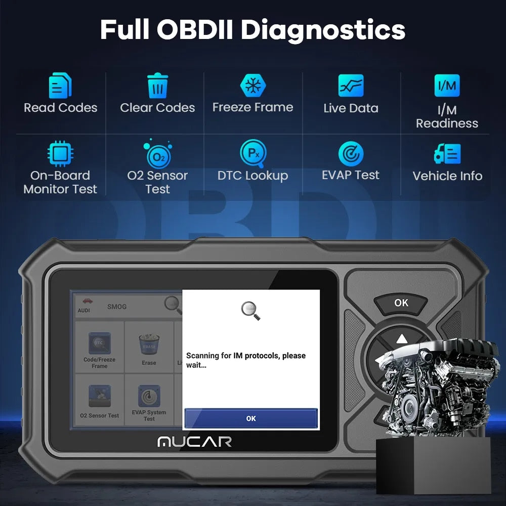 MUCAR CDE900/cde900 Pro OBD2 Diagnostic Tool Auto obd Scanner Brake Airbag Tran image 7
