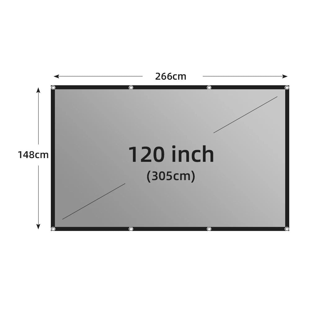 VEIDADZ Projector Screen Metal Grey Anti-Light 60-133 inch 30ƒ€š° Viewing Angle 16 image 6