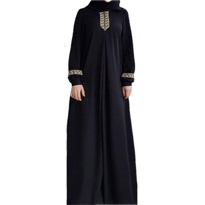 Thobe Dress for Women Traditional Zip Muslim-Dresses with Long Sleeves Muslim-C image 1