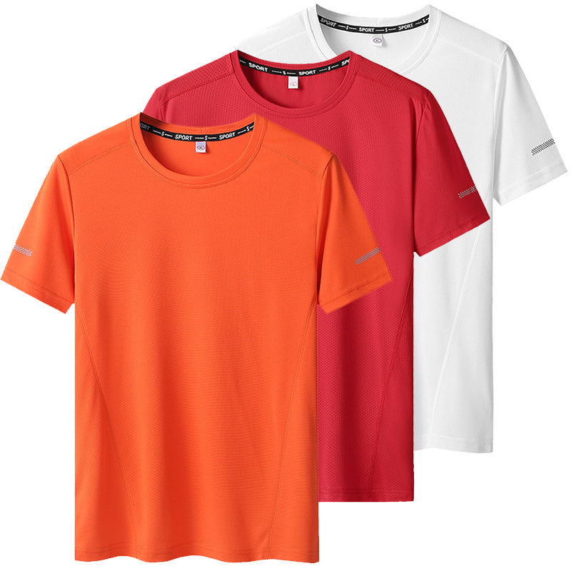 Camiseta deportiva de verano de 3 piezas para hombre, tallas grandes 6XL/7XL, camisetas de secado rápido, tallas grandes Ro
