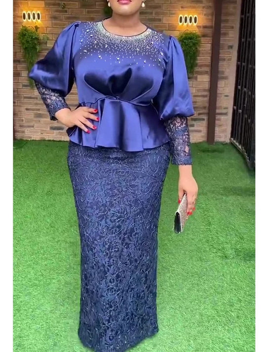 فساتين حفلات أفريقية بمقاسات كبيرة للنساء 2023 موضة جديدة من Dashiki Ankara Lace