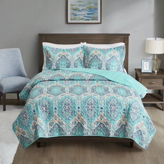 Mainstays Quilt Set, Full/Queen, Multicolor, 3 Piece image 0