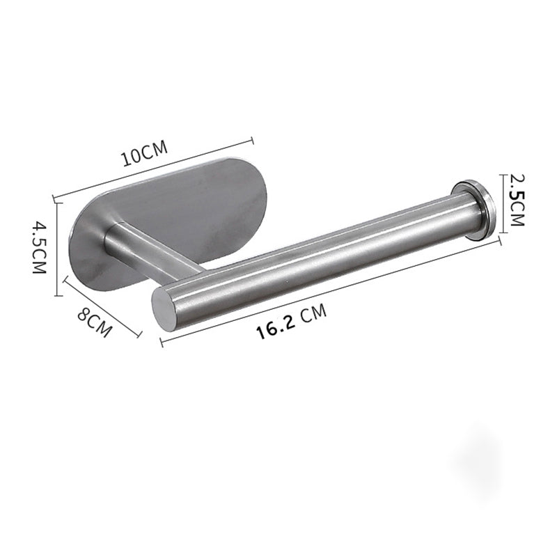 Stainless Steel Paper Towel Holder Adhesive Toilet Roll Paper Holder No Hole Pu image 1
