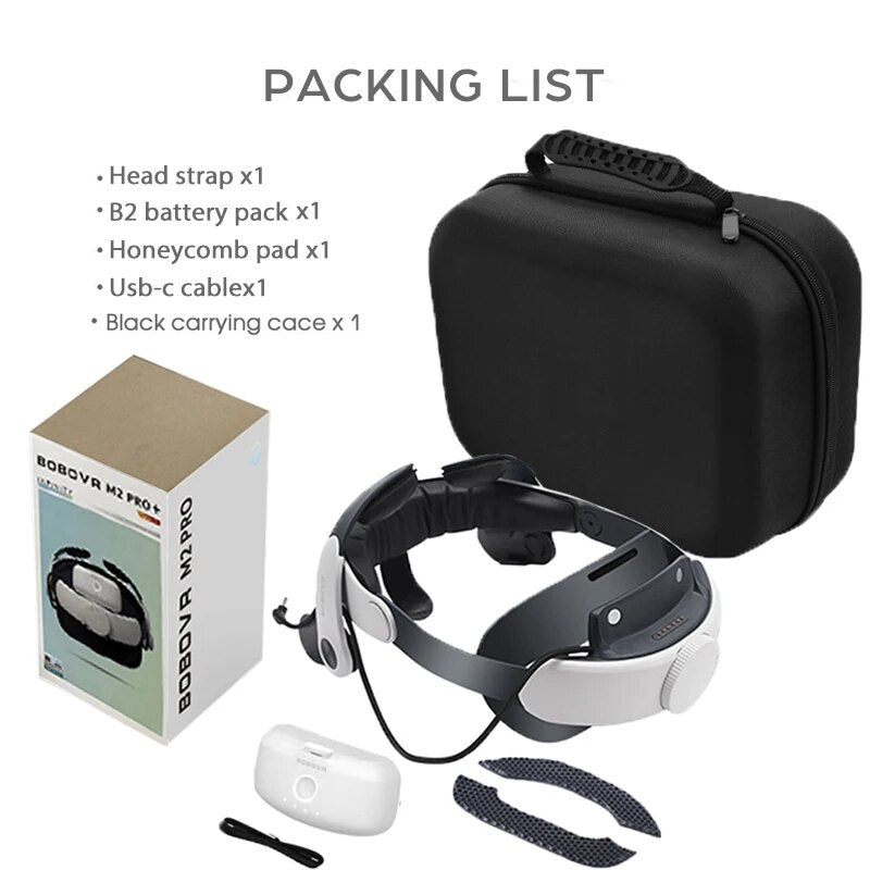 BOBOVR M2 Pro Battery Head Strap Compatible with Oculus Quest 2 Elite Halo Stra image 7