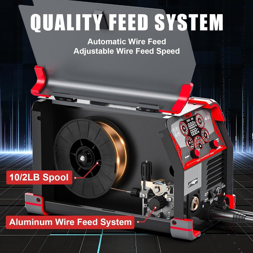 MIG Welder 200Amp 8 in 1 Gas MIG/Gasless Flux Core MIG/Stick/Lift TIG/Spot Weld image 3