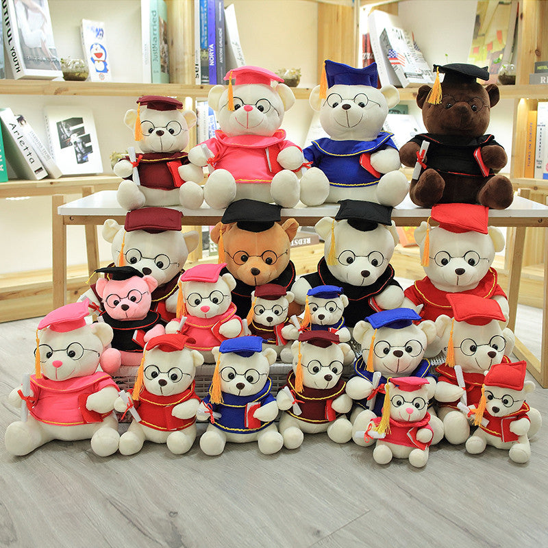 1pc 18cm Cute Graduate Dr. Bear Plush Toy Stuffed Bear kawaii Toys Funny Gradua image 11