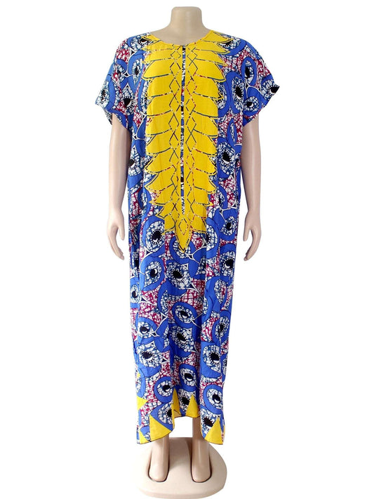 African Vintage women long dress summer 2023 Casual cotton fashion Elegant holi image 0
