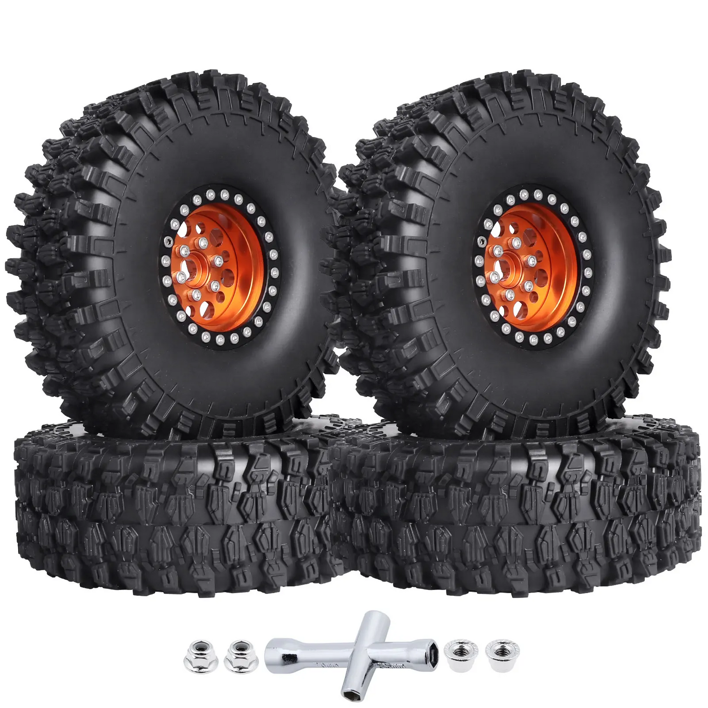4pcs Hobbypark 1.9 Inch Beadlock Wheels and Tires Set for 1/10 Scale RC Crawler image 10
