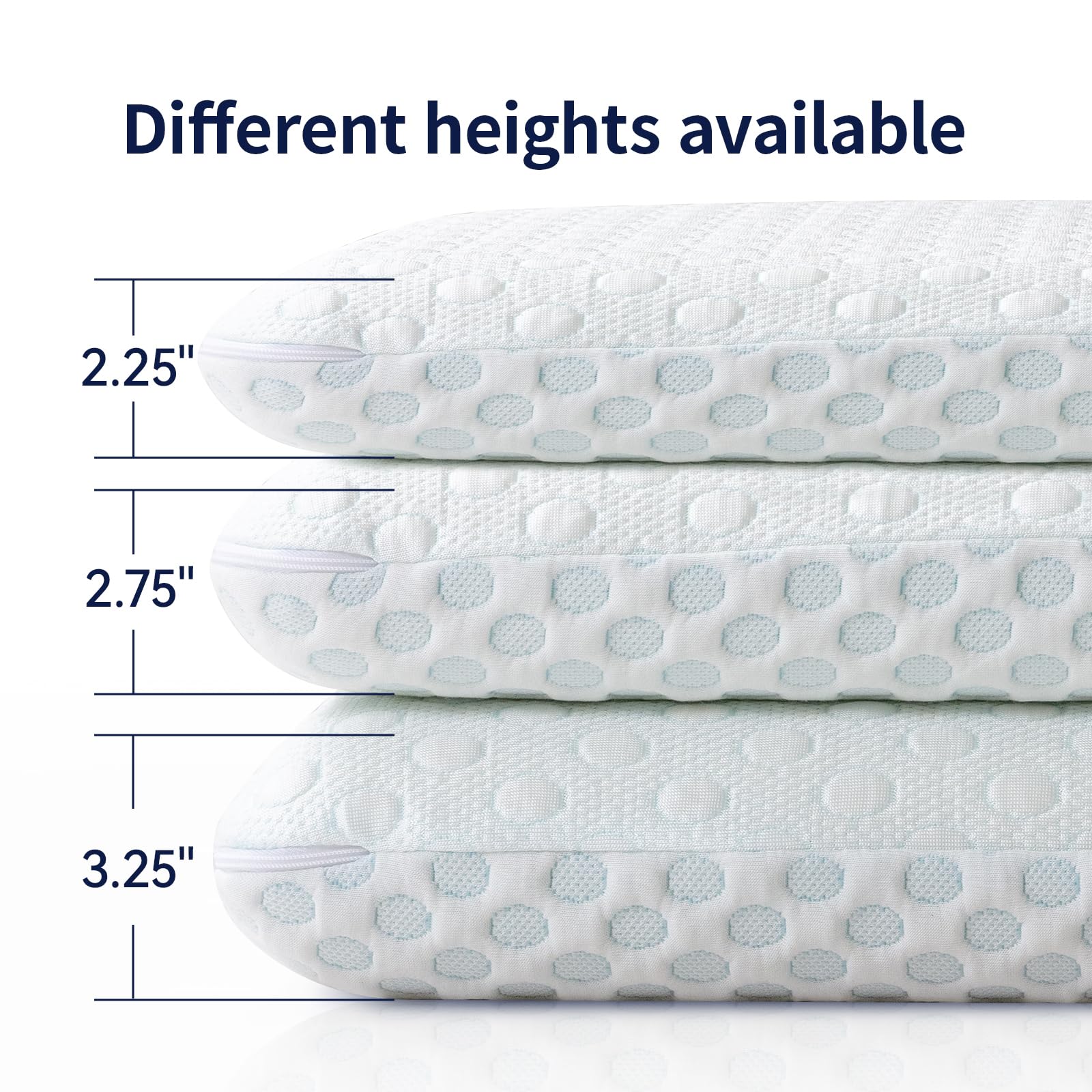 Hcore 1PC Ultra Thin Pillow, Slim Pillow for Side Back Stomach Sleepers, Two-Si image 5