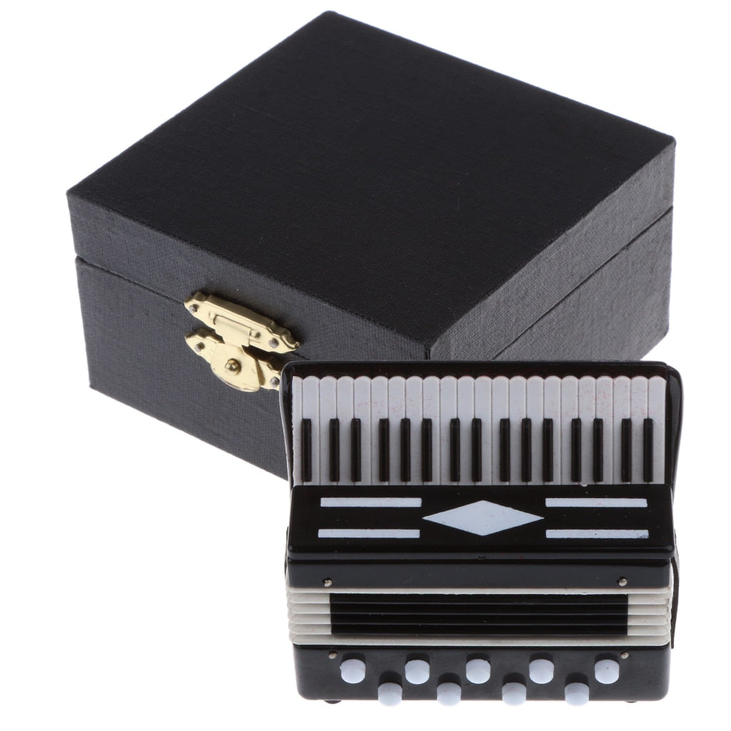 Dolls House Miniature Furniture Instrument Accordion W/Box 1:12 Room Items image 0