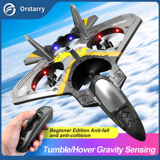 2023NEW V17 RC Remote Control Airplane 2.4G Remote Control Fighter Hobby Plane image 0