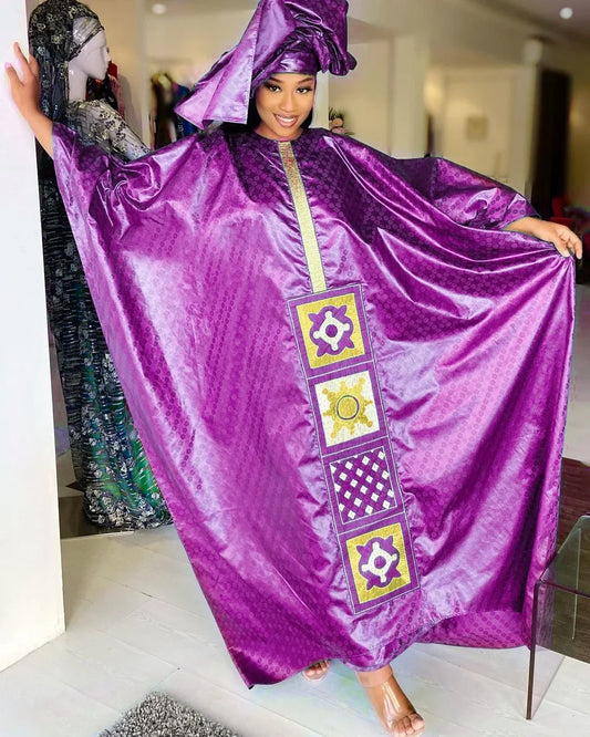 Free Style African Dress For Woman Embroidery Design Ladys Clothes Plus Size Dr image 0