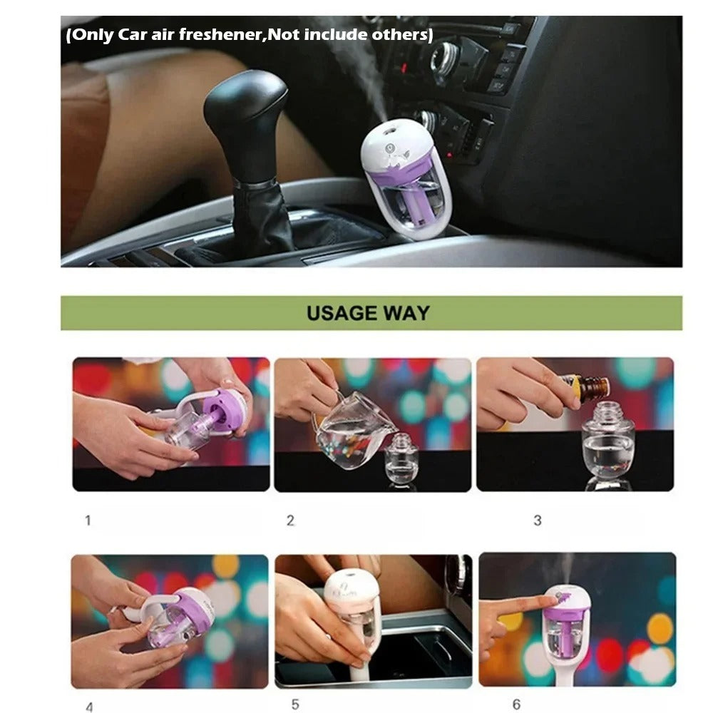 STONEGO Mini Air Purifier Diffuser Mist Maker Fogger for Car Air Freshener Diff image 9