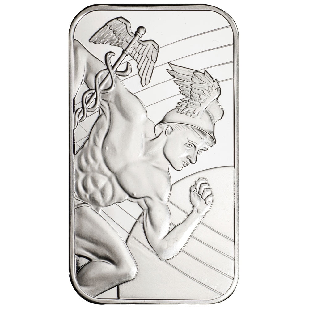 1 Troy oz Sunshine Mercury Design .999 Silver Bar image 1