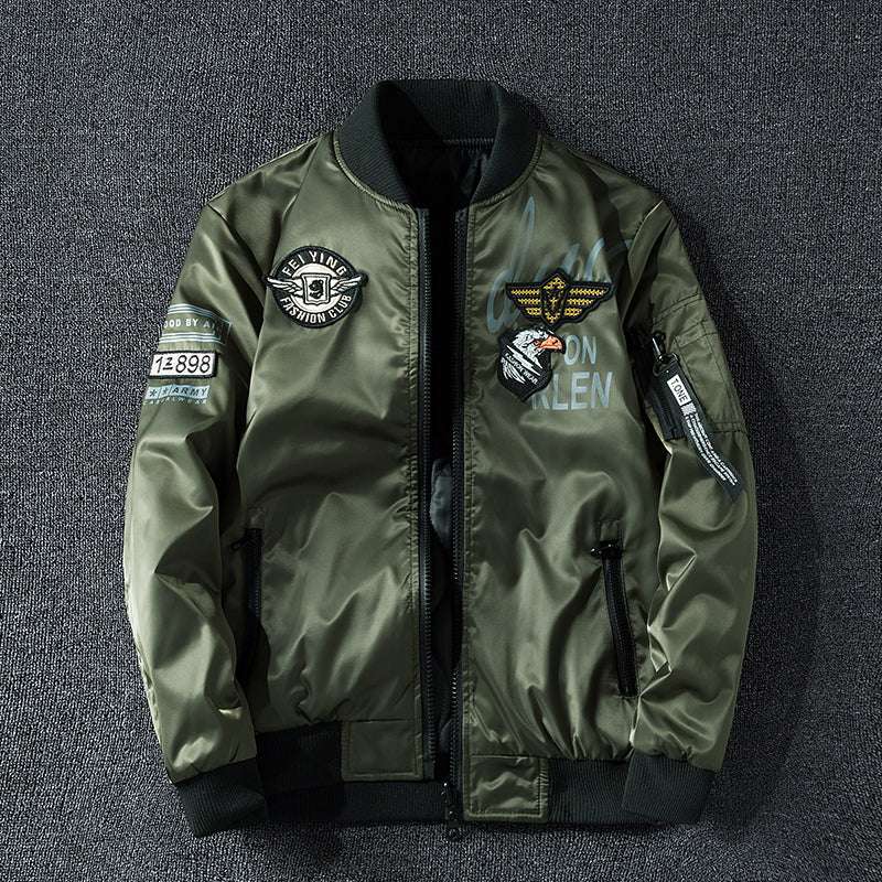 Coat Men's Air Force Pilot Jacket MA1 Autumn/Winter Baseball Suit Trendy Brand  image 0