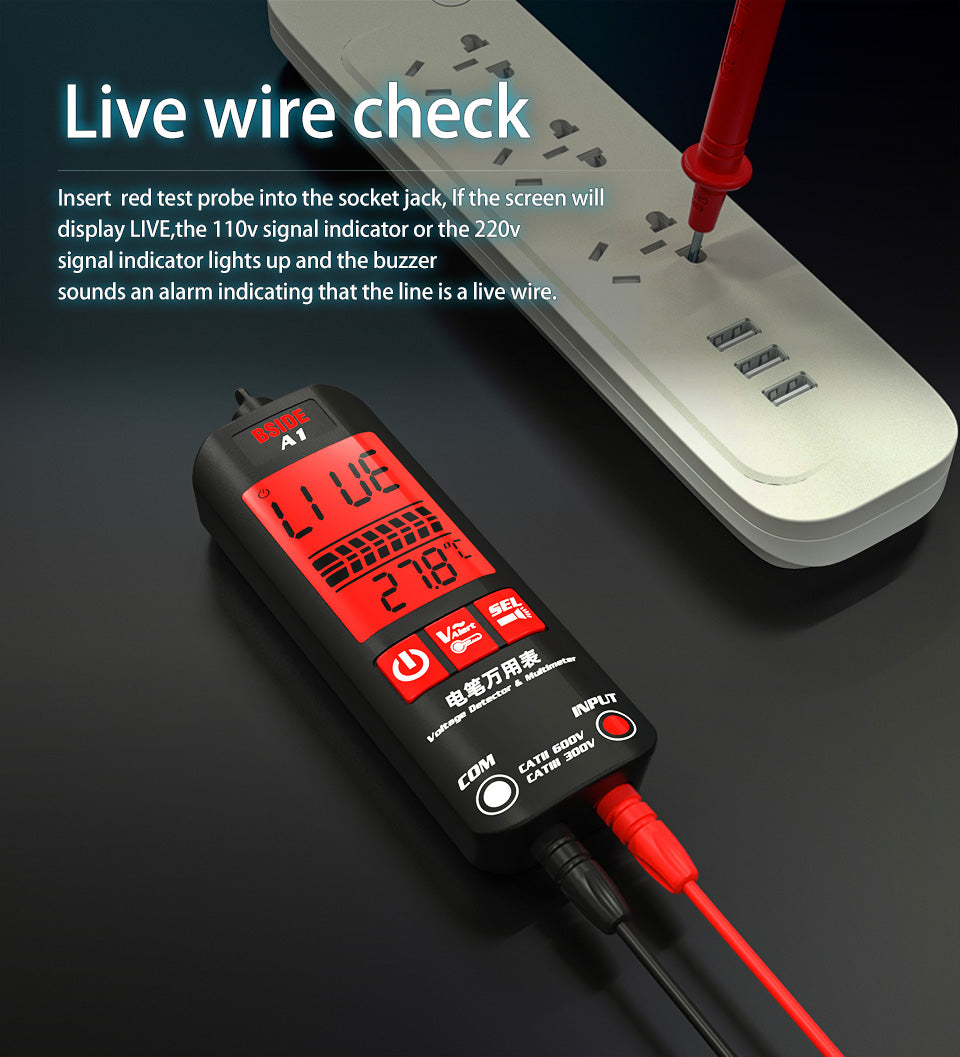 BSIDE Voltage Tester Smart Digital Multimeter Non-Contact Electrician Pen Detec image 5