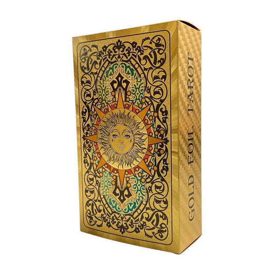 Golden Tarot 12x7cm English Deck Classic for Beginners with Color Paper Guide B image 0