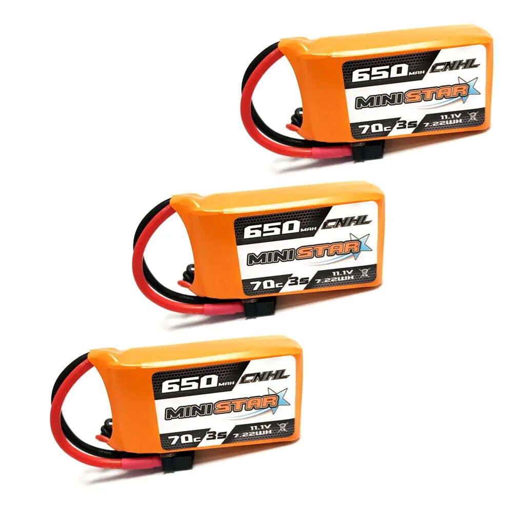 3PCS CNHL 3S 4S 11.1V 14.8V Lipo Battery 650mAh 850mAh 70C MiniStar With XT30 X image 5