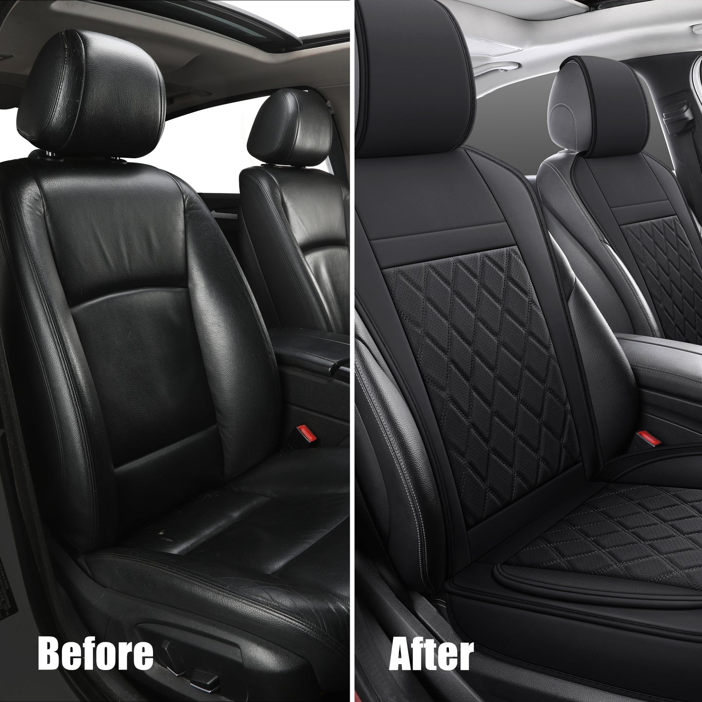 Car Seat Cover, Automotive Seat Covers & Accessories, Front Seat Covers in Blac image 9