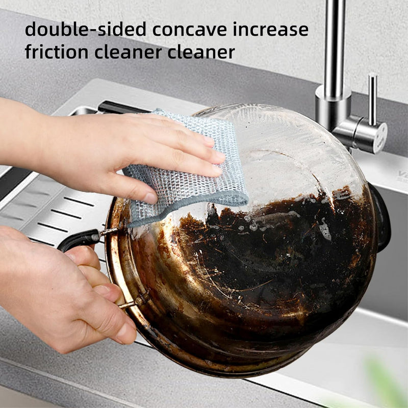 20/1pcs Magic Cleaning Cloth Thickened Double -sided Metal Steel Wire Rags Kitc image 13