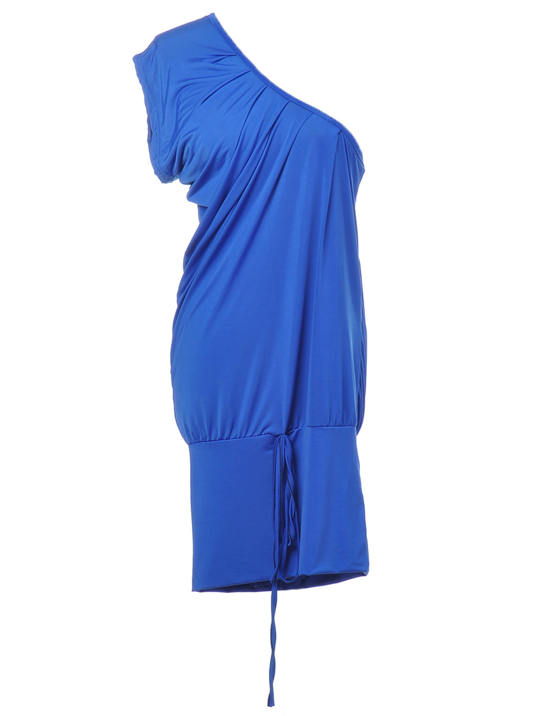 Summer Women Fit Blue One Shoulder Short Sleeve Hot Classy Tunic Party Dress image 1