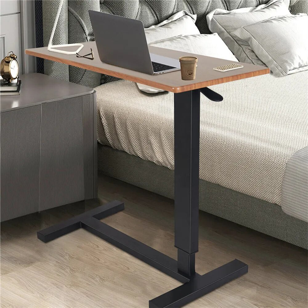 Large Rolling Overbed Laptop Desk Height Adjustable Table Stand for Hospital US image 3