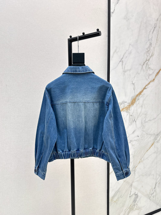 2025 Autumn/Winter Latest Embroidered Cowboy Coat Versatile Casual Collar Desig image 0